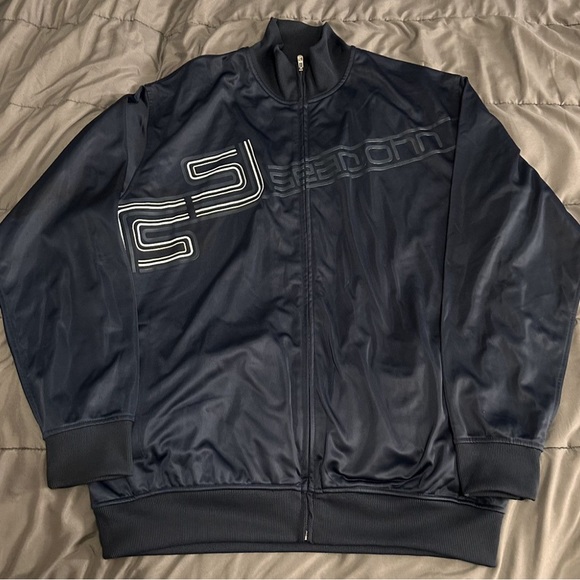 Sean John Track Jacket w/logo‎ Full Zip 2XL Blue mens - Picture 1 of 7